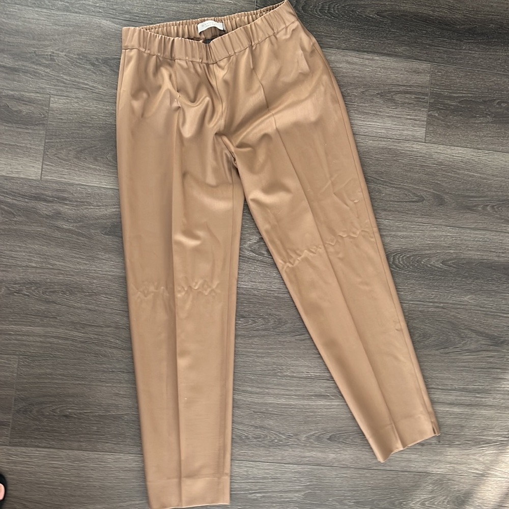 *NWT D. Exterior Brown Elastic Waist Wool Blend Pull-On Pants 48 US/12